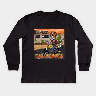 ride like the wind Kids Long Sleeve T-Shirt